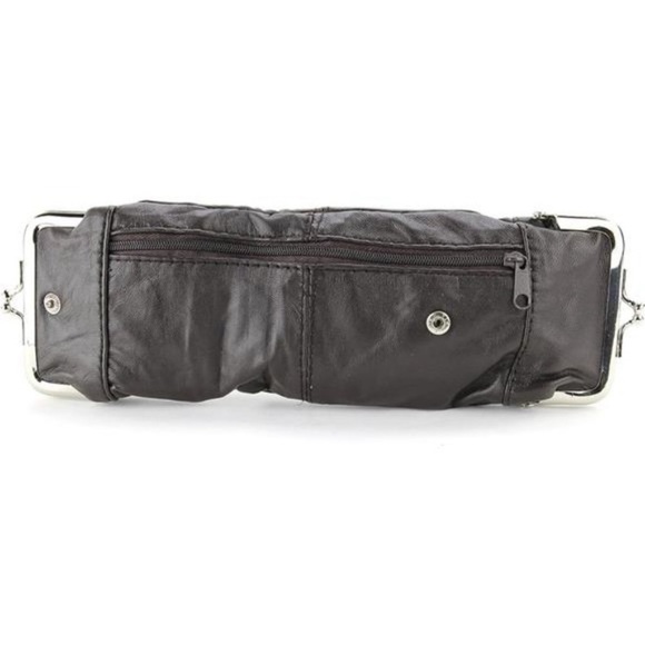 Womens Genuine Leather Cigarette Case & Lighter Holder with Twist Clasp Purse - Picture 5 of 8